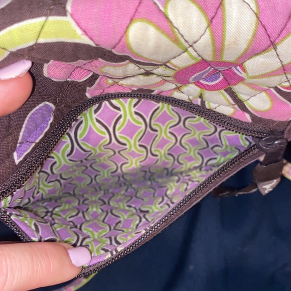 Vera Bradley Retired Purple Punch Quilted Paisley Crossbody Purse - Picture 5 of 11